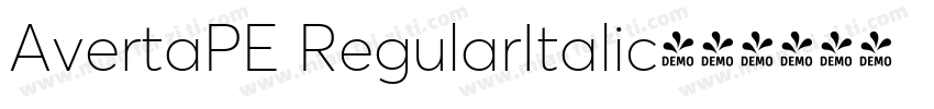 AvertaPE RegularItalic字体转换